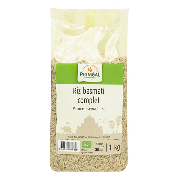 Riz long complet bio - 1 kg : Riz bio PRIMÉAL alimentation bio - botanic®
